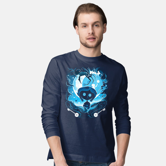 Darkness Button-Mens-Long Sleeved-Tee-Vallina84