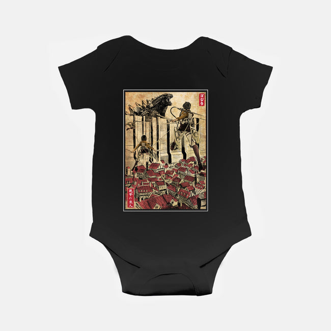 The King Of Monsters In Maria's Wall-Baby-Basic-Onesie-DrMonekers