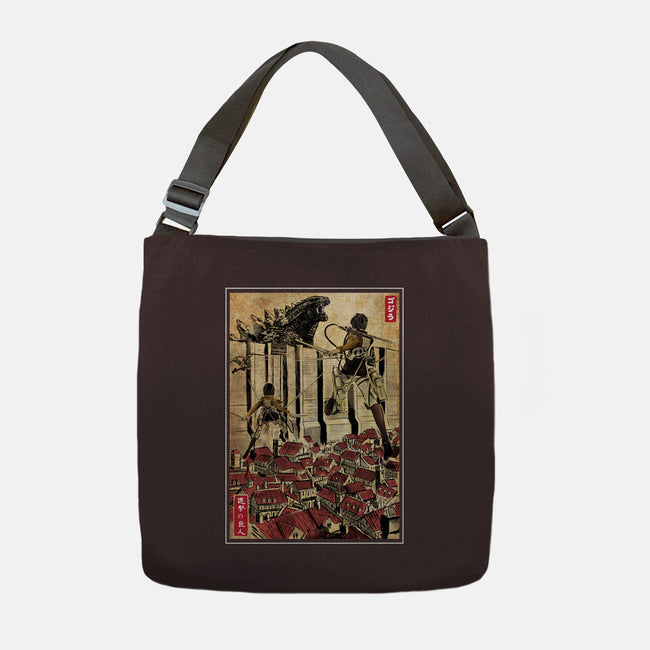 The King Of Monsters In Maria's Wall-None-Adjustable Tote-Bag-DrMonekers