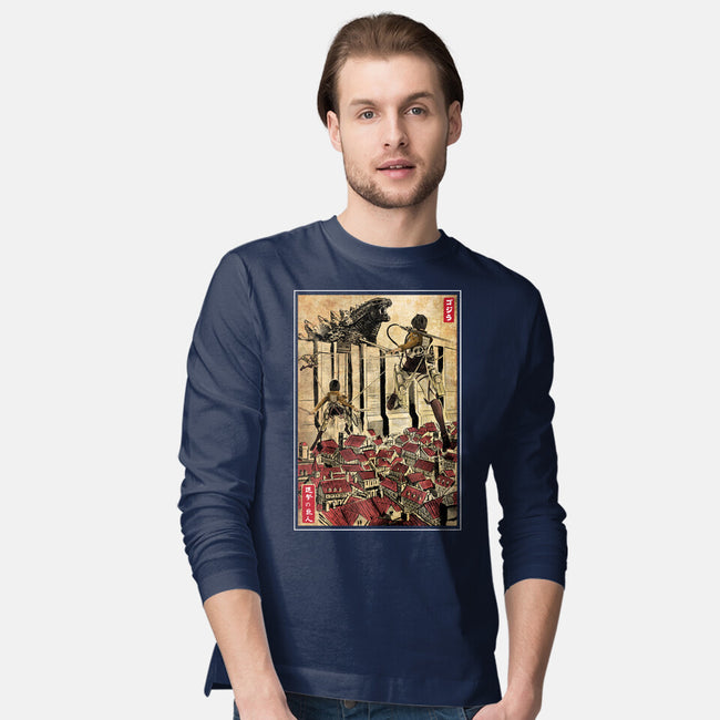 The King Of Monsters In Maria's Wall-Mens-Long Sleeved-Tee-DrMonekers