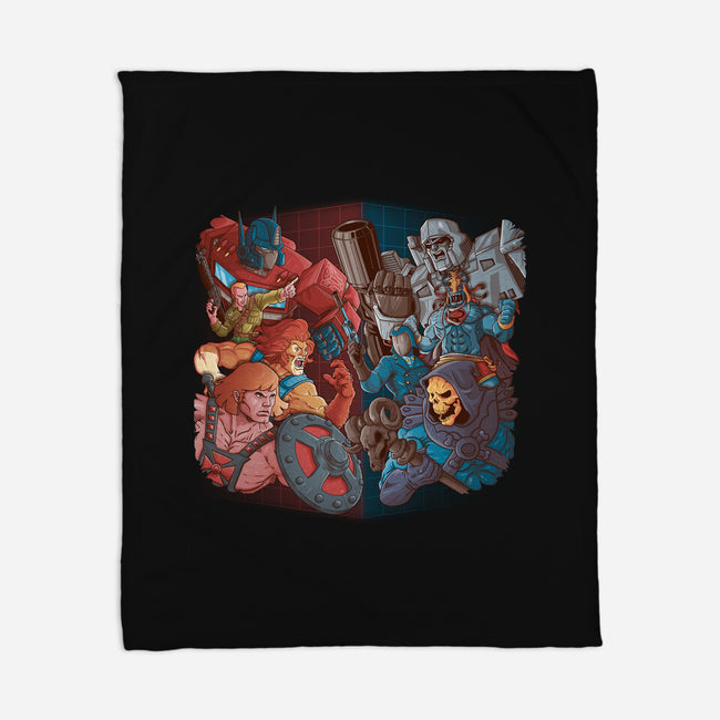 Cartoon Clash-None-Fleece-Blanket-Skullpy