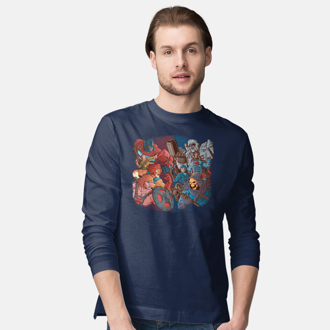 Cartoon Clash-Mens-Long Sleeved-Tee-Skullpy