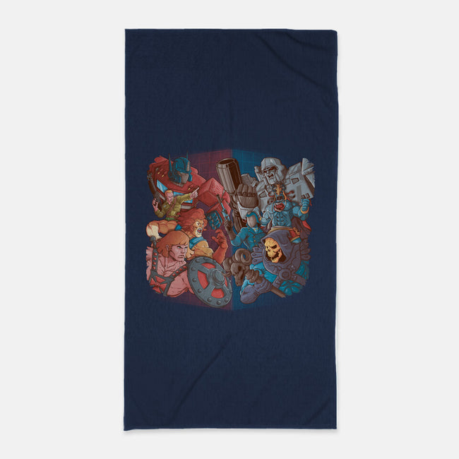 Cartoon Clash-None-Beach-Towel-Skullpy