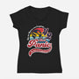 Don't Panic 42-Womens-V-Neck-Tee-DrMonekers