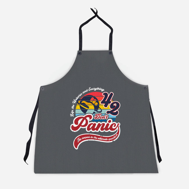 Don't Panic 42-Unisex-Kitchen-Apron-DrMonekers