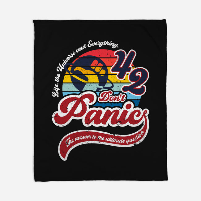 Don't Panic 42-None-Fleece-Blanket-DrMonekers