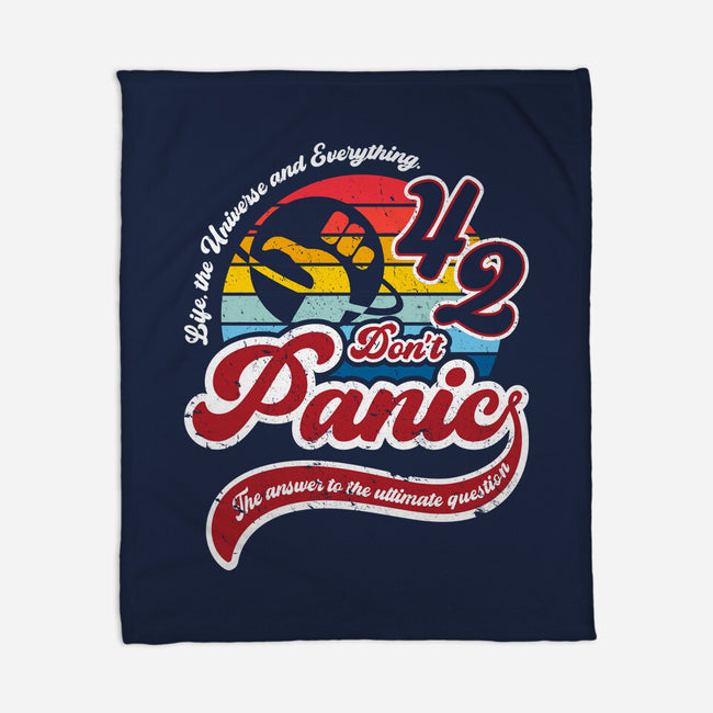 Don't Panic 42-None-Fleece-Blanket-DrMonekers