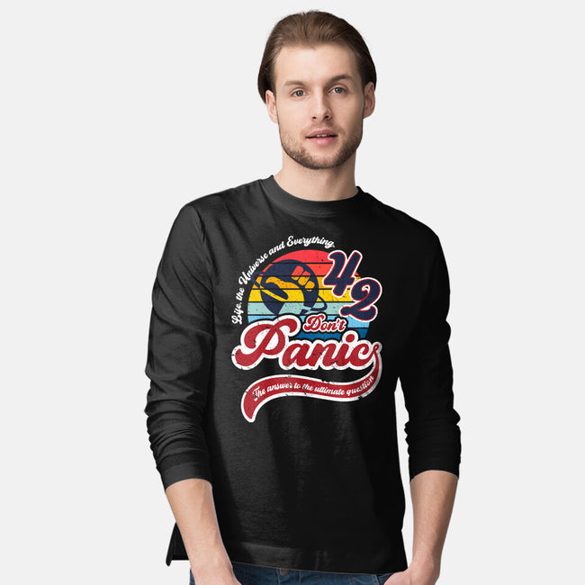 Don't Panic 42-Mens-Long Sleeved-Tee-DrMonekers