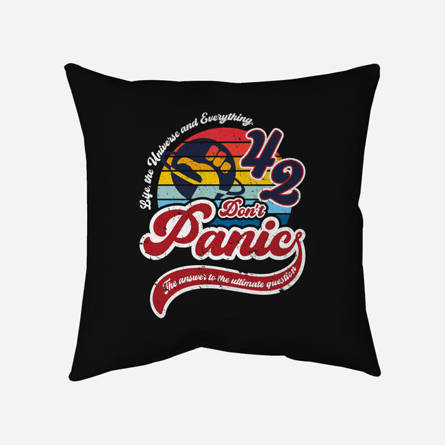 Don't Panic 42-None-Removable Cover-Throw Pillow-DrMonekers