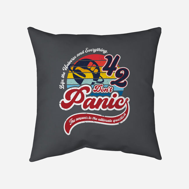 Don't Panic 42-None-Removable Cover-Throw Pillow-DrMonekers