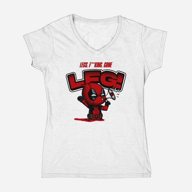 Legs EFFIN Gone-Womens-V-Neck-Tee-grevalra