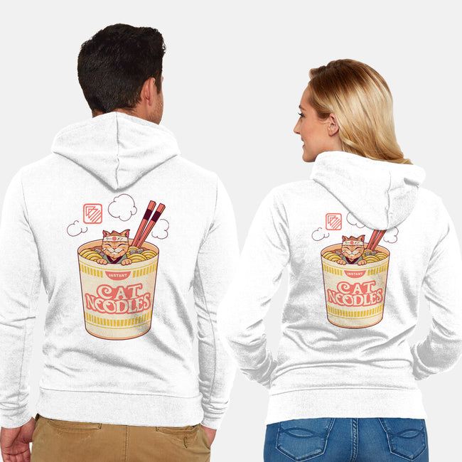 Instant Cat Noodles-Unisex-Zip-Up-Sweatshirt-vp021