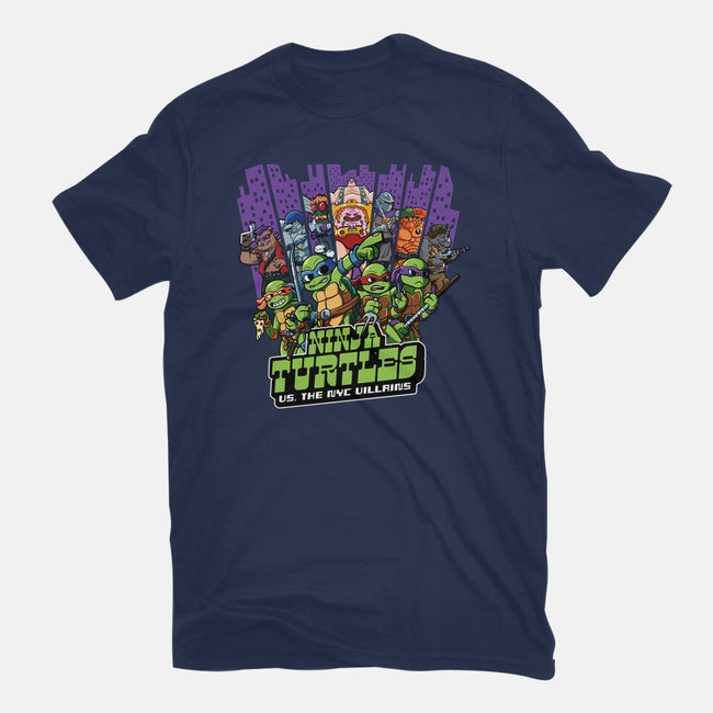 Ninja Turtles Vs The NYC Villains-Mens-Basic-Tee-Jc Jows