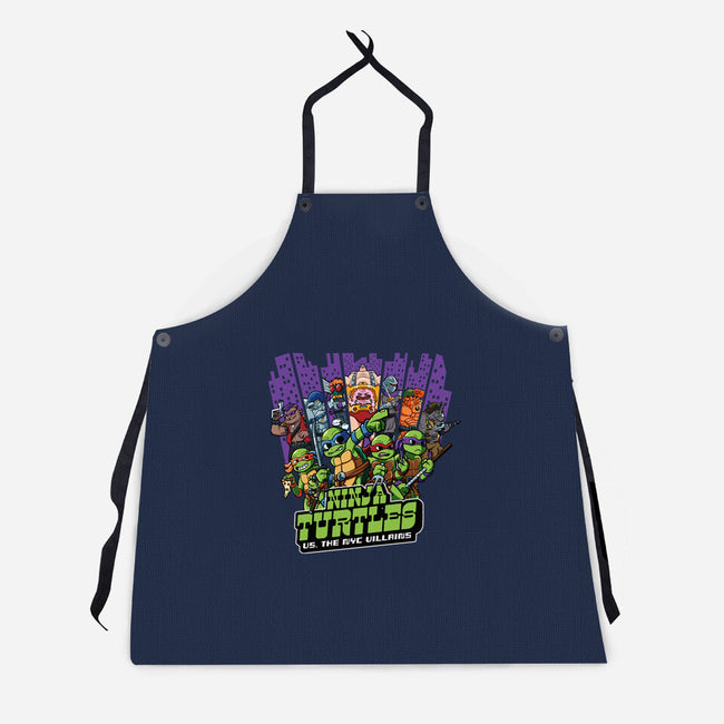 Ninja Turtles Vs The NYC Villains-Unisex-Kitchen-Apron-Jc Jows