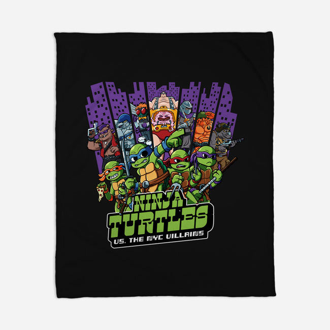 Ninja Turtles Vs The NYC Villains-None-Fleece-Blanket-Jc Jows