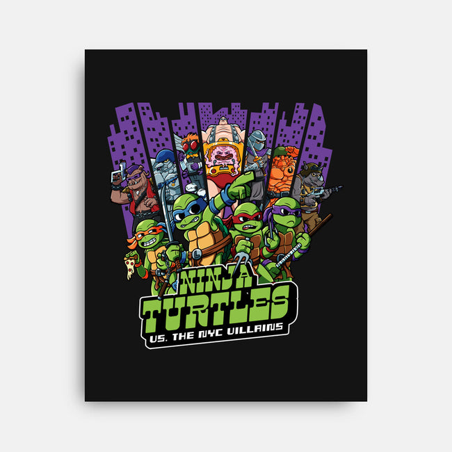 Ninja Turtles Vs The NYC Villains-None-Stretched-Canvas-Jc Jows