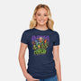 Ninja Turtles Vs The NYC Villains-Womens-Fitted-Tee-Jc Jows