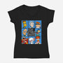 The Brainy Bunch-Womens-V-Neck-Tee-drbutler