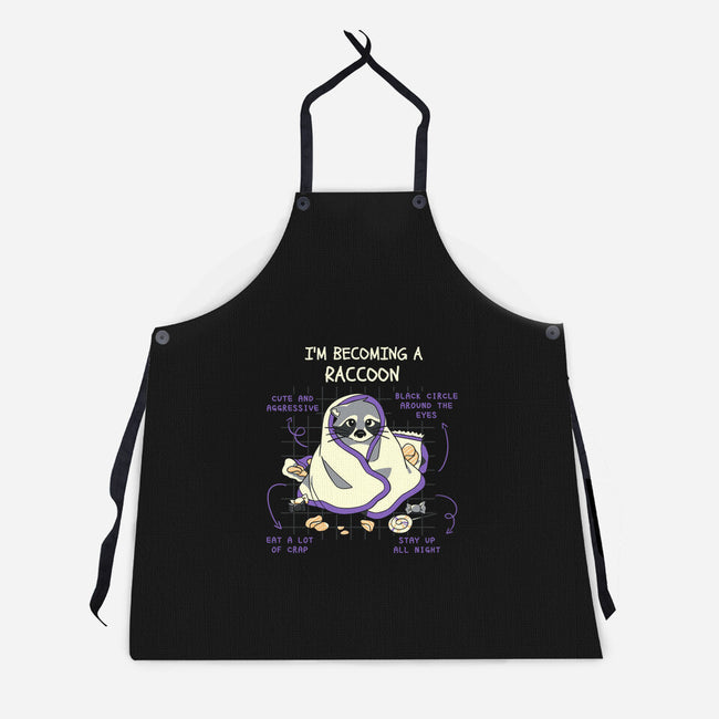 Becoming A Raccoon-Unisex-Kitchen-Apron-yumie