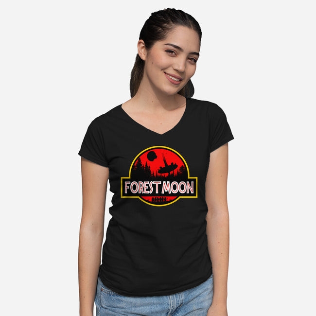 Forest Moon Park-Womens-V-Neck-Tee-drbutler