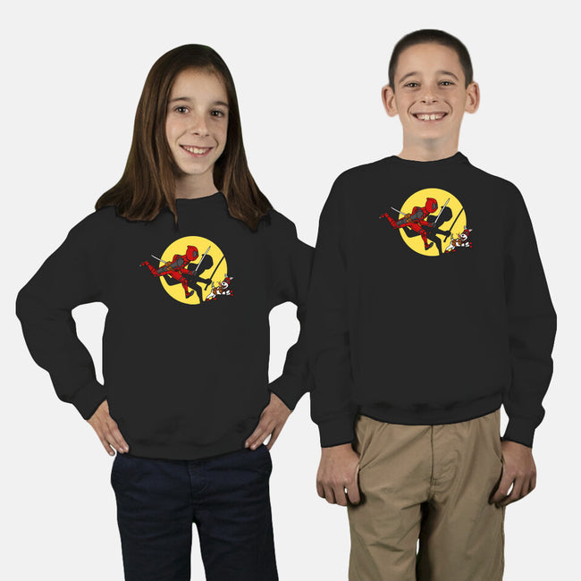 The Adventures Of Deadpool-Youth-Crew Neck-Sweatshirt-drbutler