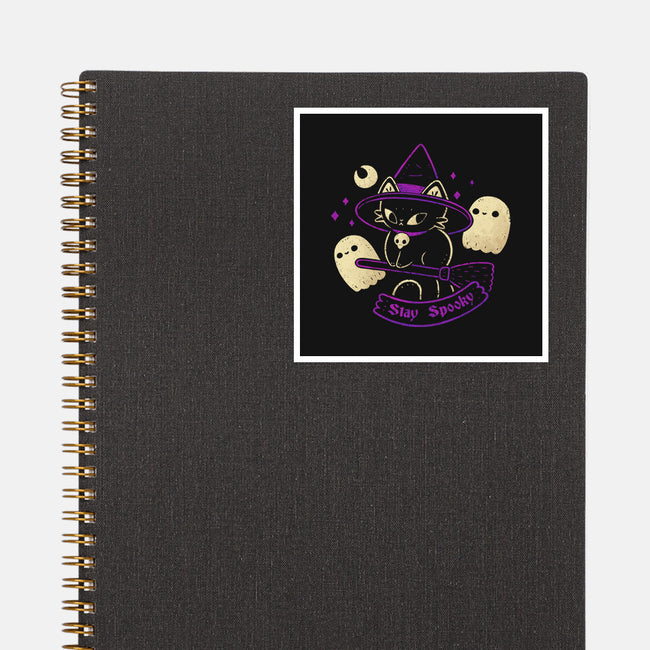 Witch Cat Stay Spooky-None-Glossy-Sticker-xMorfina