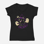 Witch Cat Stay Spooky-Womens-V-Neck-Tee-xMorfina