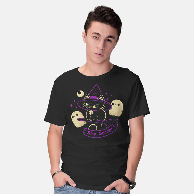 Witch Cat Stay Spooky-Mens-Basic-Tee-xMorfina