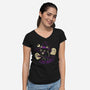 Witch Cat Stay Spooky-Womens-V-Neck-Tee-xMorfina