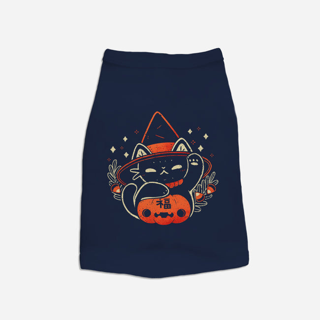 Halloween Maneki Neko-Dog-Basic-Pet Tank-xMorfina