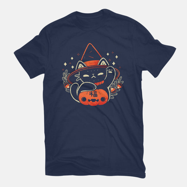 Halloween Maneki Neko-Mens-Basic-Tee-xMorfina