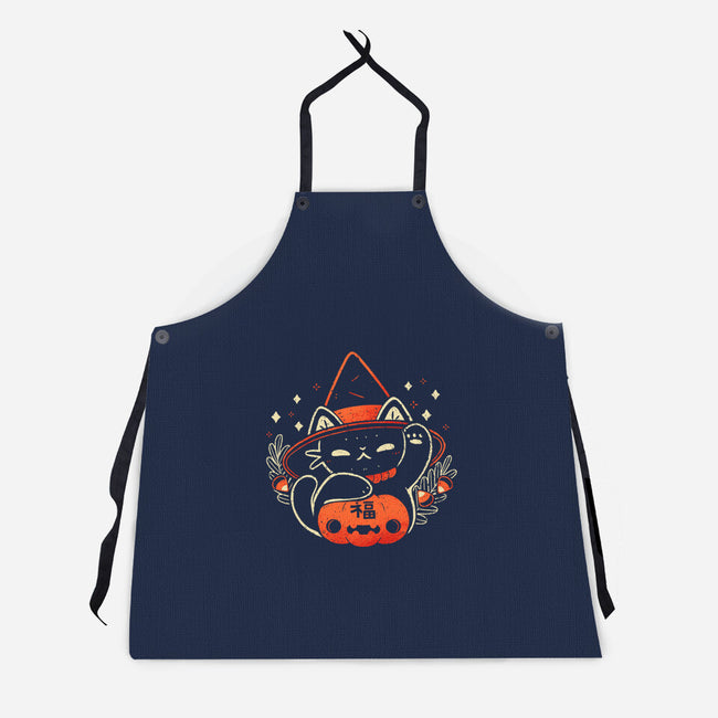 Halloween Maneki Neko-Unisex-Kitchen-Apron-xMorfina