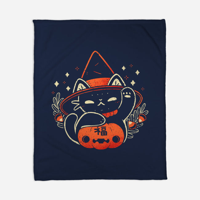 Halloween Maneki Neko-None-Fleece-Blanket-xMorfina