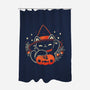 Halloween Maneki Neko-None-Polyester-Shower Curtain-xMorfina