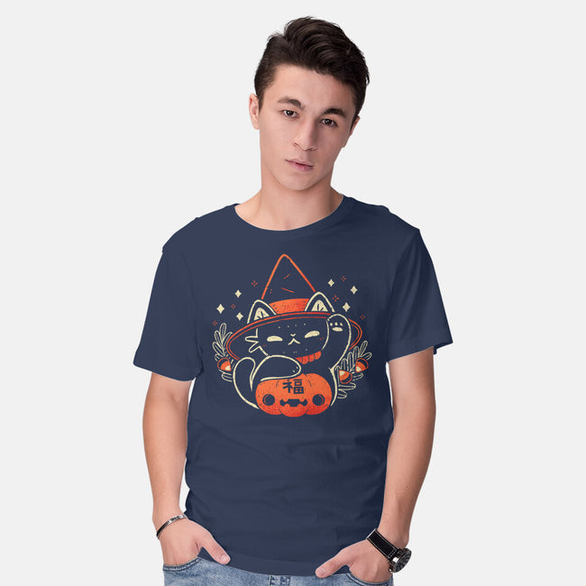 Halloween Maneki Neko-Mens-Basic-Tee-xMorfina