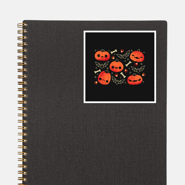 Cute Smiling Pumpkins-None-Glossy-Sticker-xMorfina