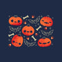 Cute Smiling Pumpkins-Womens-Fitted-Tee-xMorfina