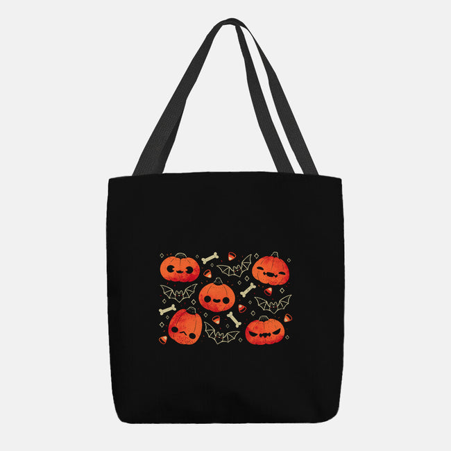 Cute Smiling Pumpkins-None-Basic Tote-Bag-xMorfina