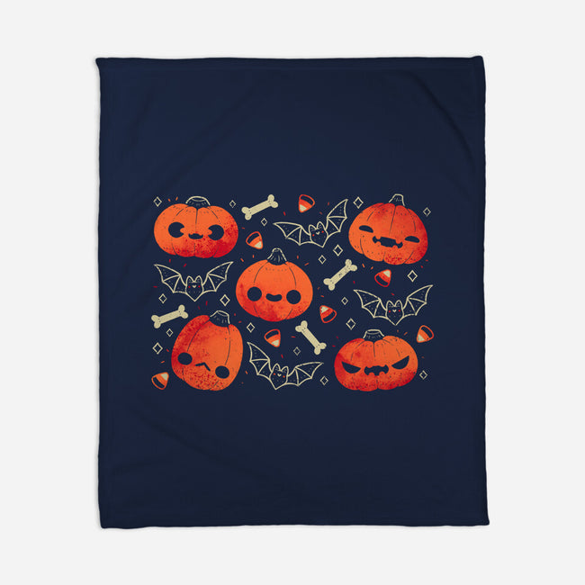 Cute Smiling Pumpkins-None-Fleece-Blanket-xMorfina