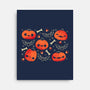 Cute Smiling Pumpkins-None-Stretched-Canvas-xMorfina