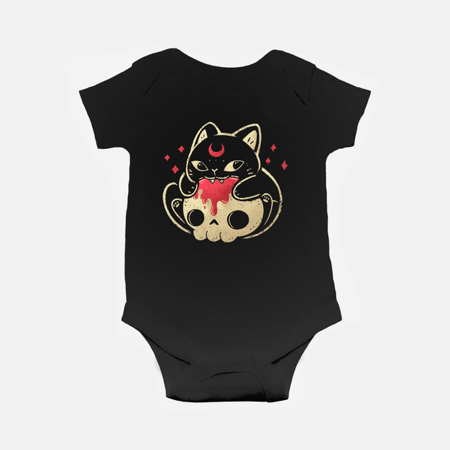 Creepy Black Cat-Baby-Basic-Onesie-xMorfina