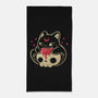 Creepy Black Cat-None-Beach-Towel-xMorfina