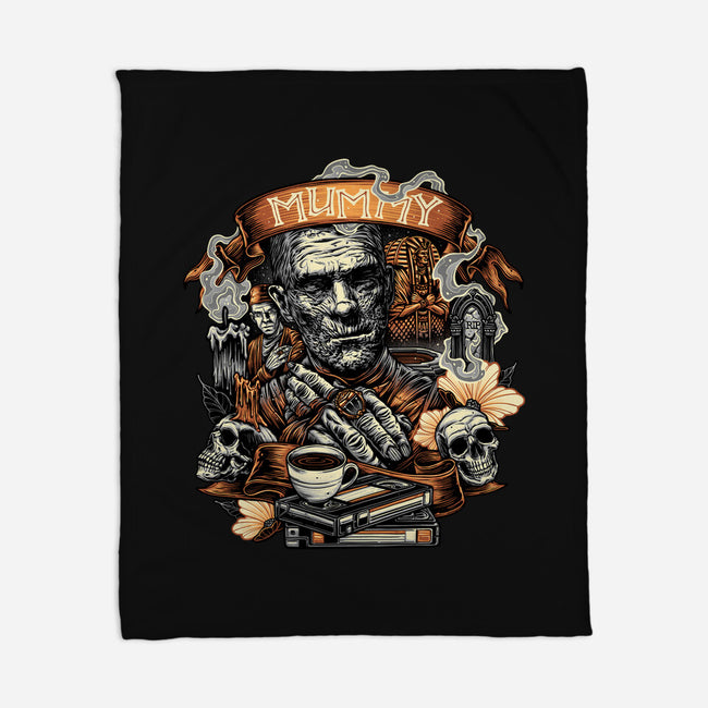 The Mummy Rises Again-None-Fleece-Blanket-glitchygorilla