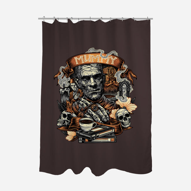 The Mummy Rises Again-None-Polyester-Shower Curtain-glitchygorilla