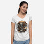 The Mummy Rises Again-Womens-V-Neck-Tee-glitchygorilla