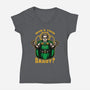 Doom Daddy Comic Villain-Womens-V-Neck-Tee-Studio Mootant