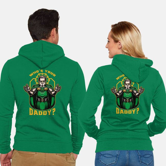 Doom Daddy Comic Villain-Unisex-Zip-Up-Sweatshirt-Studio Mootant