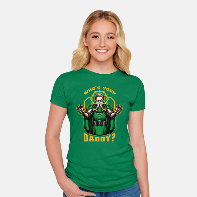 Doom Daddy Comic Villain-Womens-Fitted-Tee-Studio Mootant