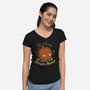 Cutie Pumpk-Pootie-Womens-V-Neck-Tee-Ewel