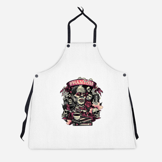 Many Faces Of The Phantom-Unisex-Kitchen-Apron-glitchygorilla